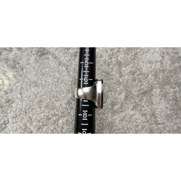 Kendra Scott Kit Black Mother of Pearl Rhodium Plated Cocktail Ring Size 7 - Picture 4 of 4